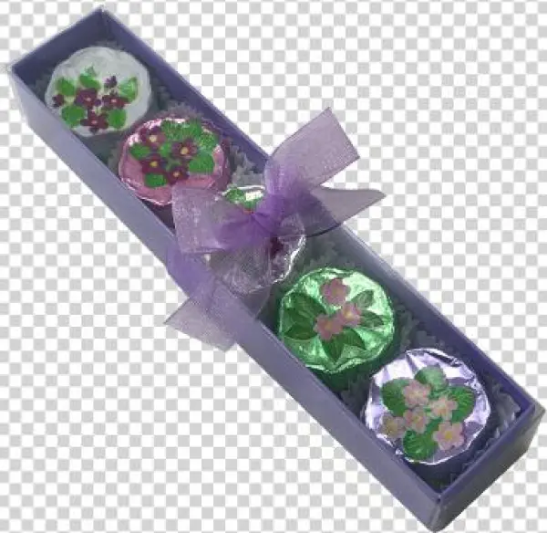 Foiled Milk Chocolate Violets - Pansy