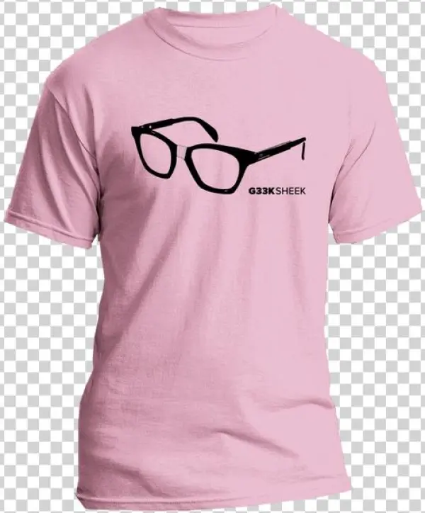 Geek Glasses Black Art, Pink Shirt - Hashtag #outnumbered Tshirt For Dads Of Twins