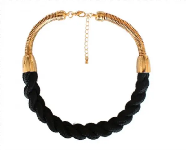 Gold Rope Detail Choker Necklace