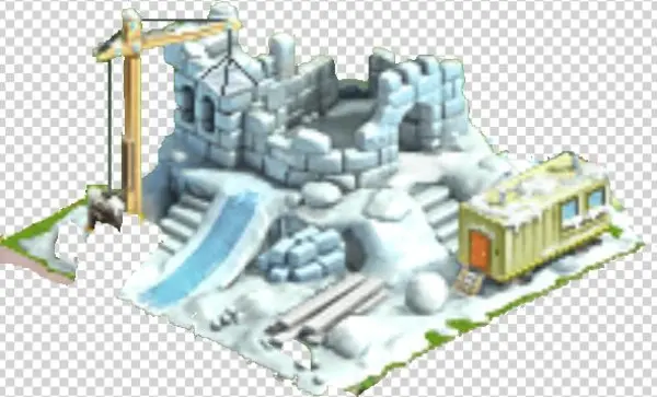 Ice Fortress Under Construction - Scale Model
