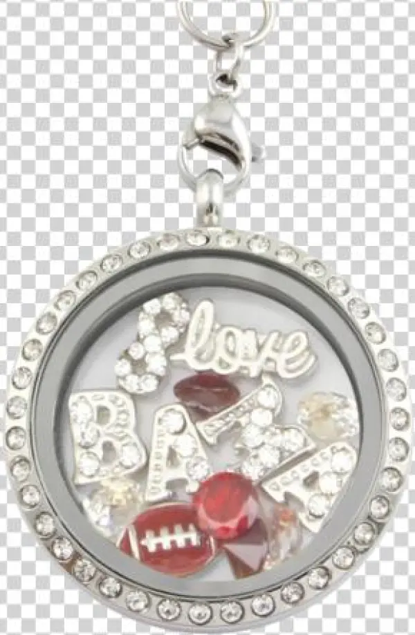 Infinity Love Bama Football Locket Infinity Love Collection - University Of Alabama Crimson Tide Charm Locket Necklace