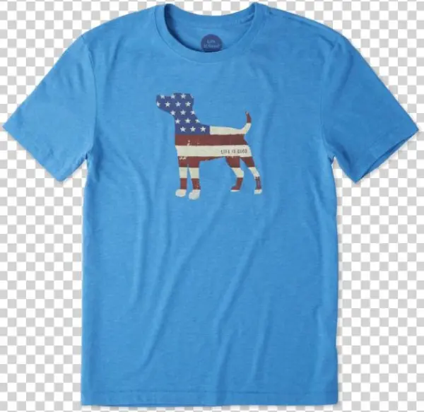 Men's Americana Dog Cool Tee - Cute Bicycle T Shirt