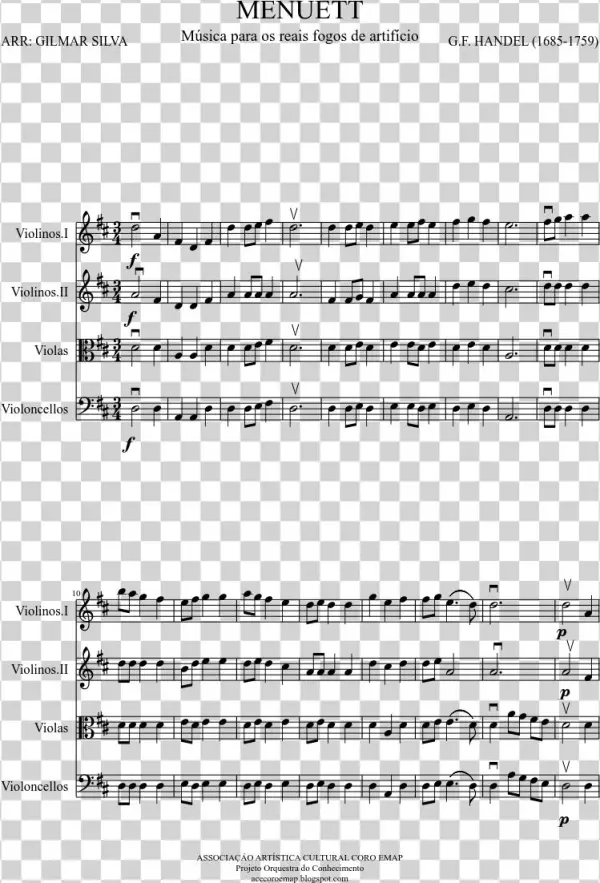 Menuett Sheet Music Composed By G - Something To Believe In Score