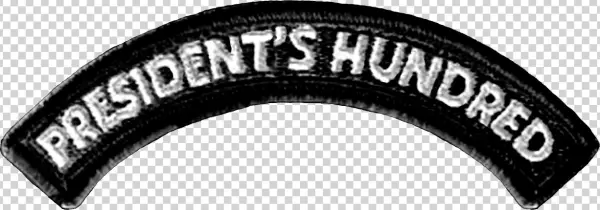 Uscg Presidents 100 Cloth Tab - Uscg President's Hundred