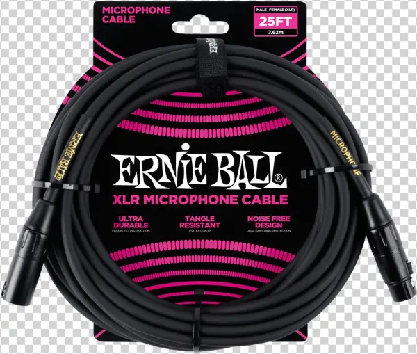 25' Male / Female Xlr Microphone Cable Front - Ernie Ball 6073