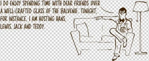 A Cartoon Of A Man Sitting On A Couch And Saying, - Balvenie Cartoon