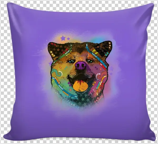 Akita Pillow Cover, Multiple Color - Throw Pillow