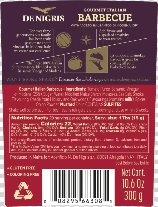 Barbecue Sauce - Vinegar Label
