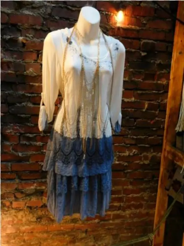 Blue Splatter Italian 2 Piece - Mannequin