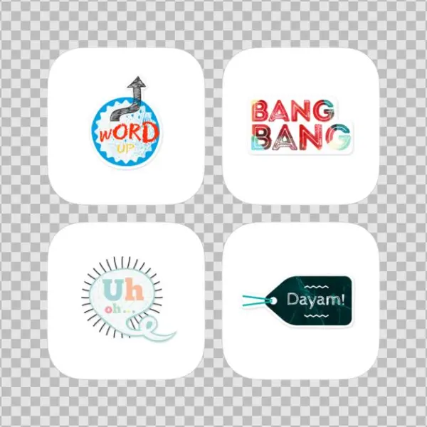 Cool Messaging Stickers Bundle For Imessaging Fun On - Label