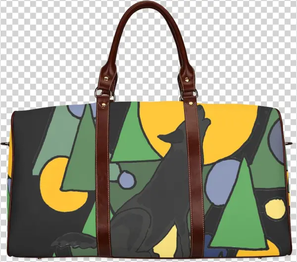 Cool Wolf Howling At Moon Abstract Art Waterproof Travel - Interestprint Custom Dreamcatcher Travel Bag /duffel