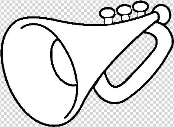 Dibujo De Una Trompeta Para Colorear - Trumpet