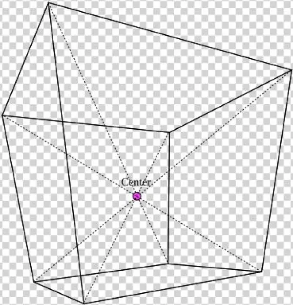 Find The Center Of The Cube - Drawing