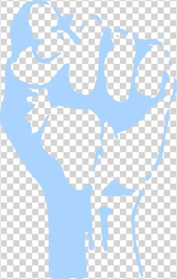 Fist Blue Svg Clip Arts 378 X 594 Px