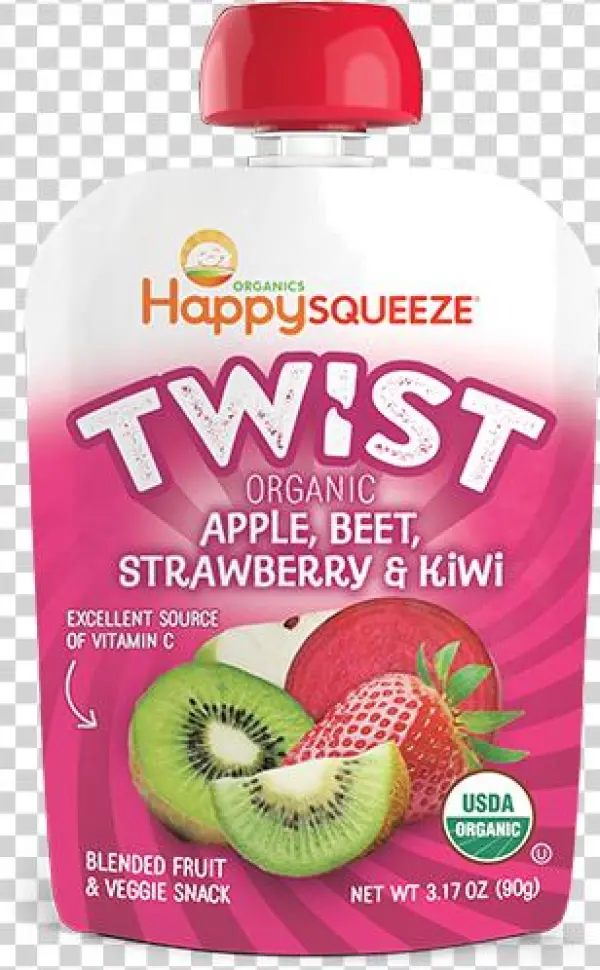 Happy Squeeze Smoothies, Apple Beet Strawberry &