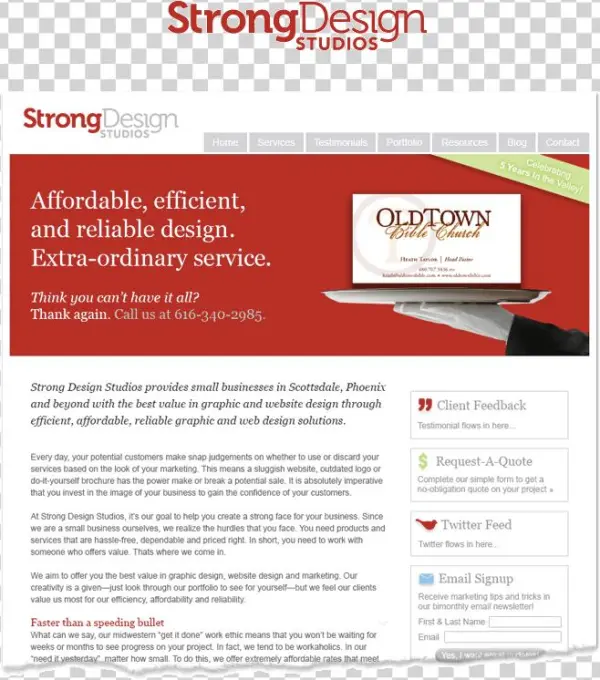 Image Of Strong Design 2009 Website Design - Web Page