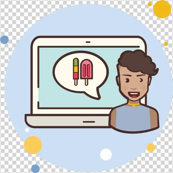 Laptop Ice Cream Icon - Icon