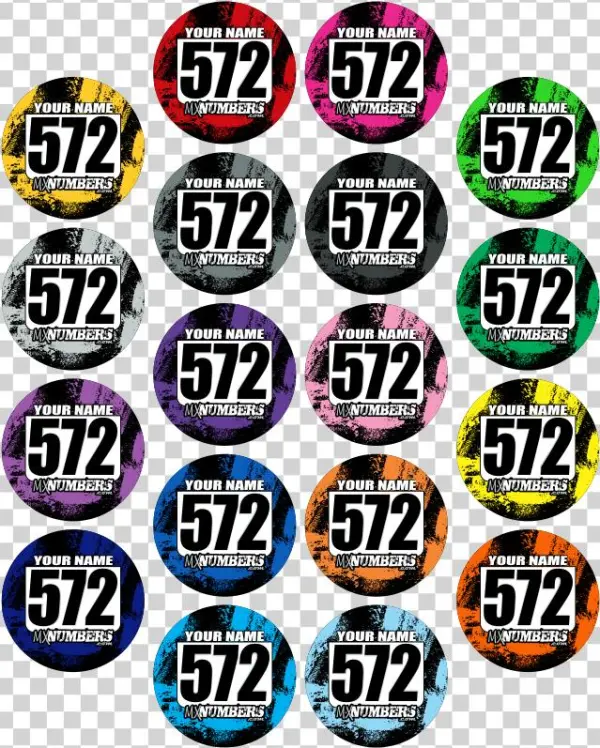 Pair Of Mud Plug Decals For Hyper Tech Wheel -splash