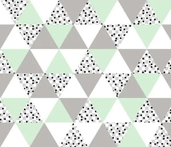 Triangle Wholecloth // Mint Gray B/w Dots Fabric By - Taupe