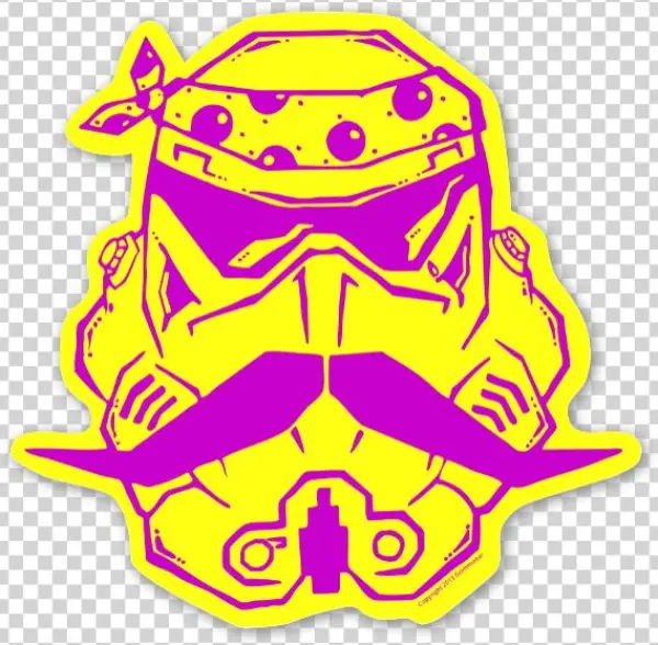 Trooper Tear Purple Sticker - Artist