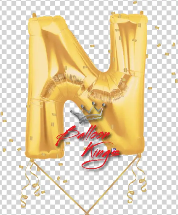 Gold Letter N - C-spin 40 Inch 1 One Gold Foil Number Letter Balloon