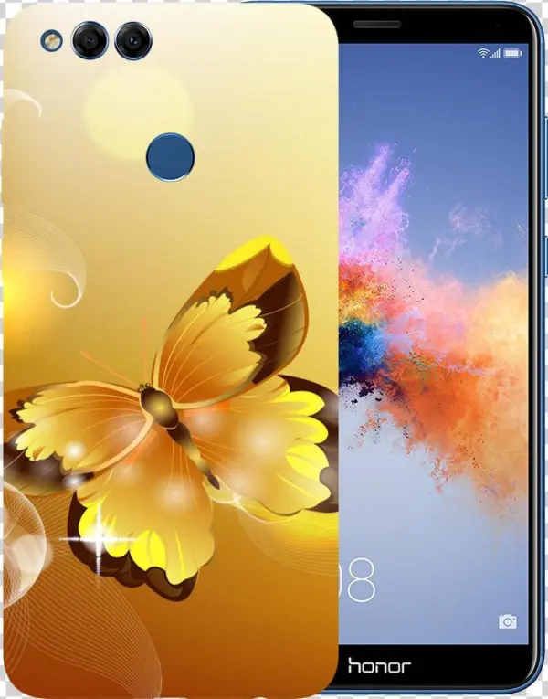 Golden Butterfly Printed Case Cover For Honor 7x By - New Month Messages July