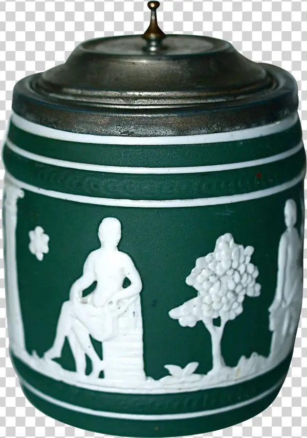 Green Tobacco Jar/humidor - Tobacco Pipe