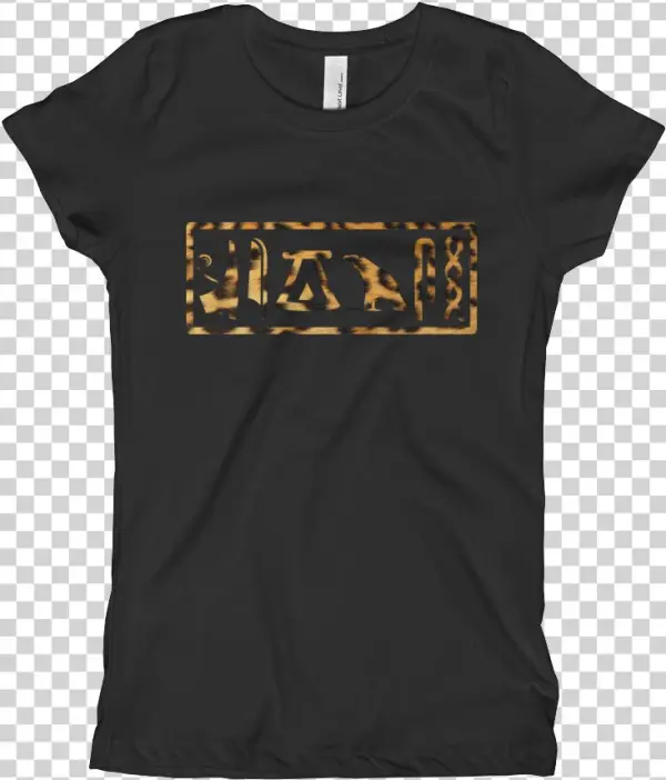 Negash ™ Hieroglyphic Cheetah Print Girl's T-shirt - Stop Sucking Save Our Ocean
