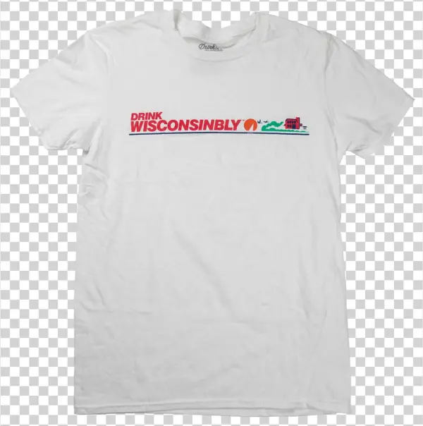 Drink Wisconsinbly License Plate T-shirt - T Shirt Femme Pop