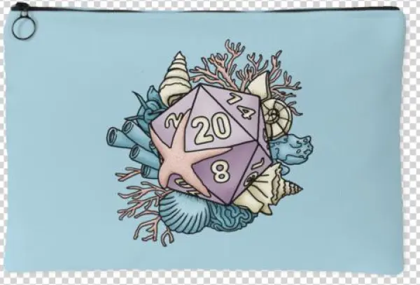 Mermaid D20 Zip-up Dice Bag - D20 System