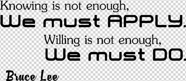 Sticker Citation We Must Apply Bruce Lee Ambiance Sticker - Wandtattoo Tanzarten Jive Graz Design Farbe: Könisgblau,