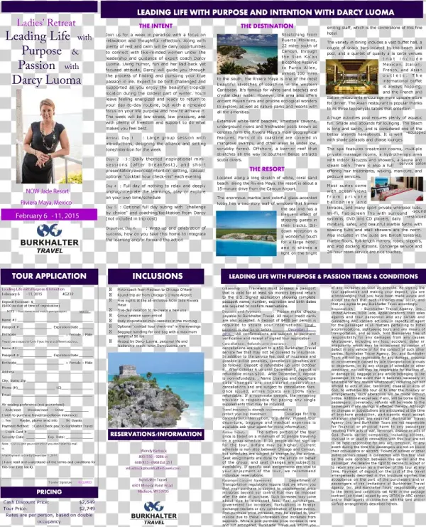 Darcy Luoma Brochure Front And Back Combined - Riviera Maya