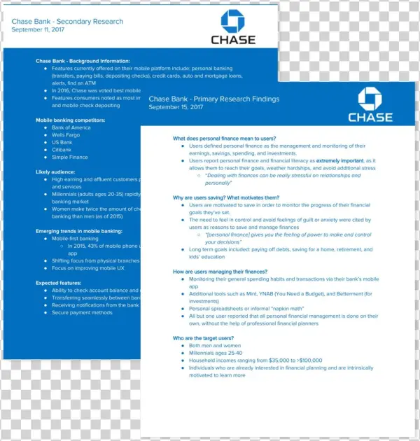 Secondary & Primary Research Findings - Web Page