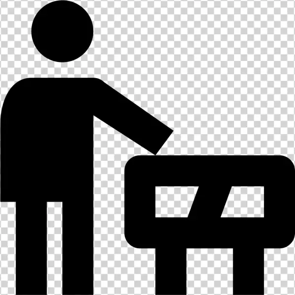 The Icon Is The Shape Of A Human With His Right - Icon