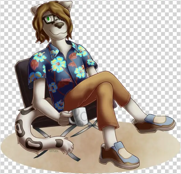 A Commission For Brit, Who Wanted Their Character Mordecai - Sitting