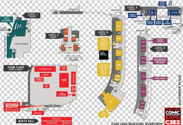 C2e2 2018 Levels 1-5 - C2e2 2018 Floor Map