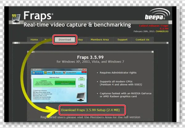 Эти Рекомендации Актуальны И Для Желающих Скачать Fraps - Fraps