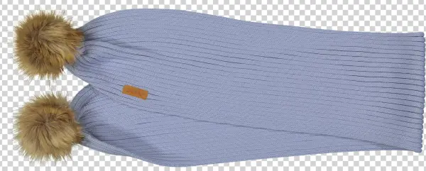 Furry Scarf, Stone Blue