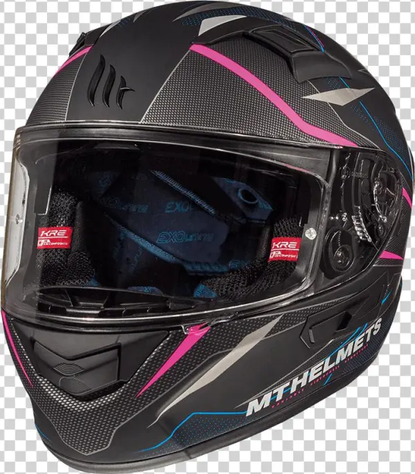 Helmet Mt Fiberglass Kre Intrepid Black Pink - Intrepid C1