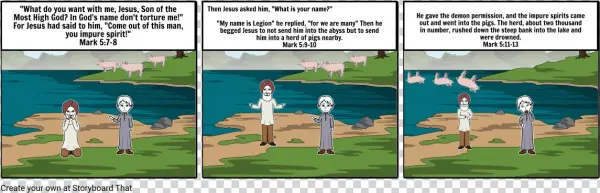 Jesus Restores A Demon-possessed Man