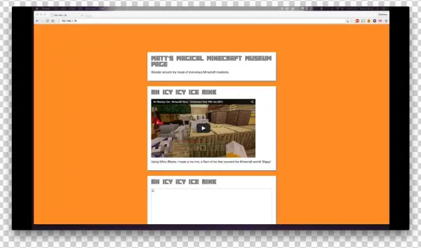 Make A Minecraft Scrapbook - Web Page