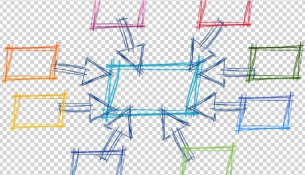 Network Drawing On A Whiteboard - Zentralisierung