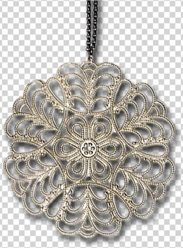 Snowflake Large Pendant Necklace - Locket