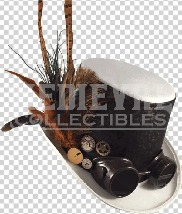 Steampunk Cole Goggle Top Hat - Steampunk Top Hats, Steampunk Shop, Steampunk Wedding,