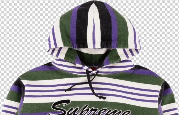 Supreme Striped Hooded - Jaket Supreme Striped Purple Black Green