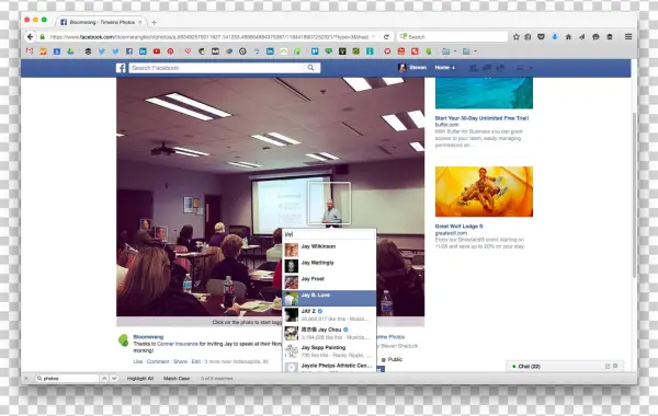 Taggable People List - Web Page