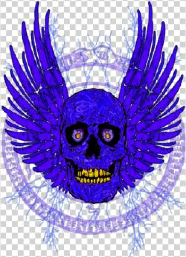 Blue Skull - Illustration