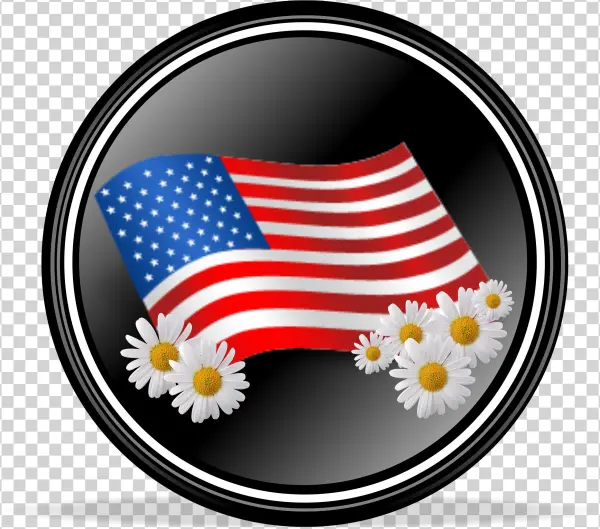 Download Graphic Royalty Free Stock Free Memorial Cliparts - Usa Flag Icon