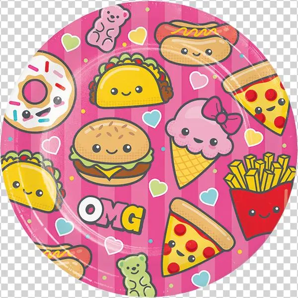 Junk Food Party Dinner Plates 8 Pk- Only 10 Left