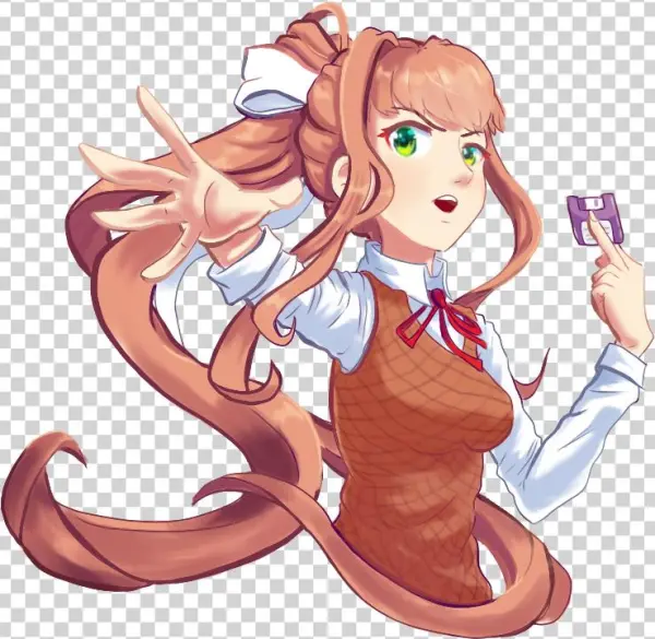 Just Monika Danganronpa Doki Doki Lit Club Doki Doki - Cartoon